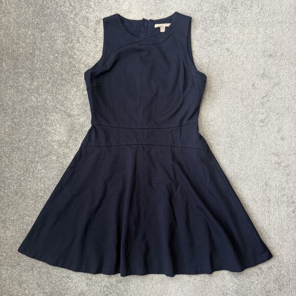 Banana Republic Dress Womens 12 Navy Blue Sleeveless Fit Flare Cocktail Work - Picture 1 of 8